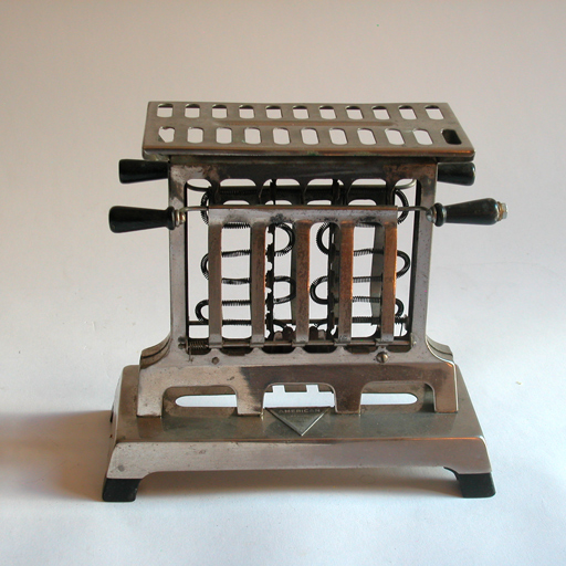 Early electric toaster made in Detroit, U.S.A.